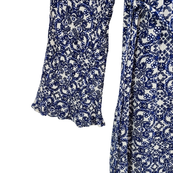 Lulus Women's Mandala Daydream Blue Print High Slits Maxi Dress - L - Picture 6 of 11